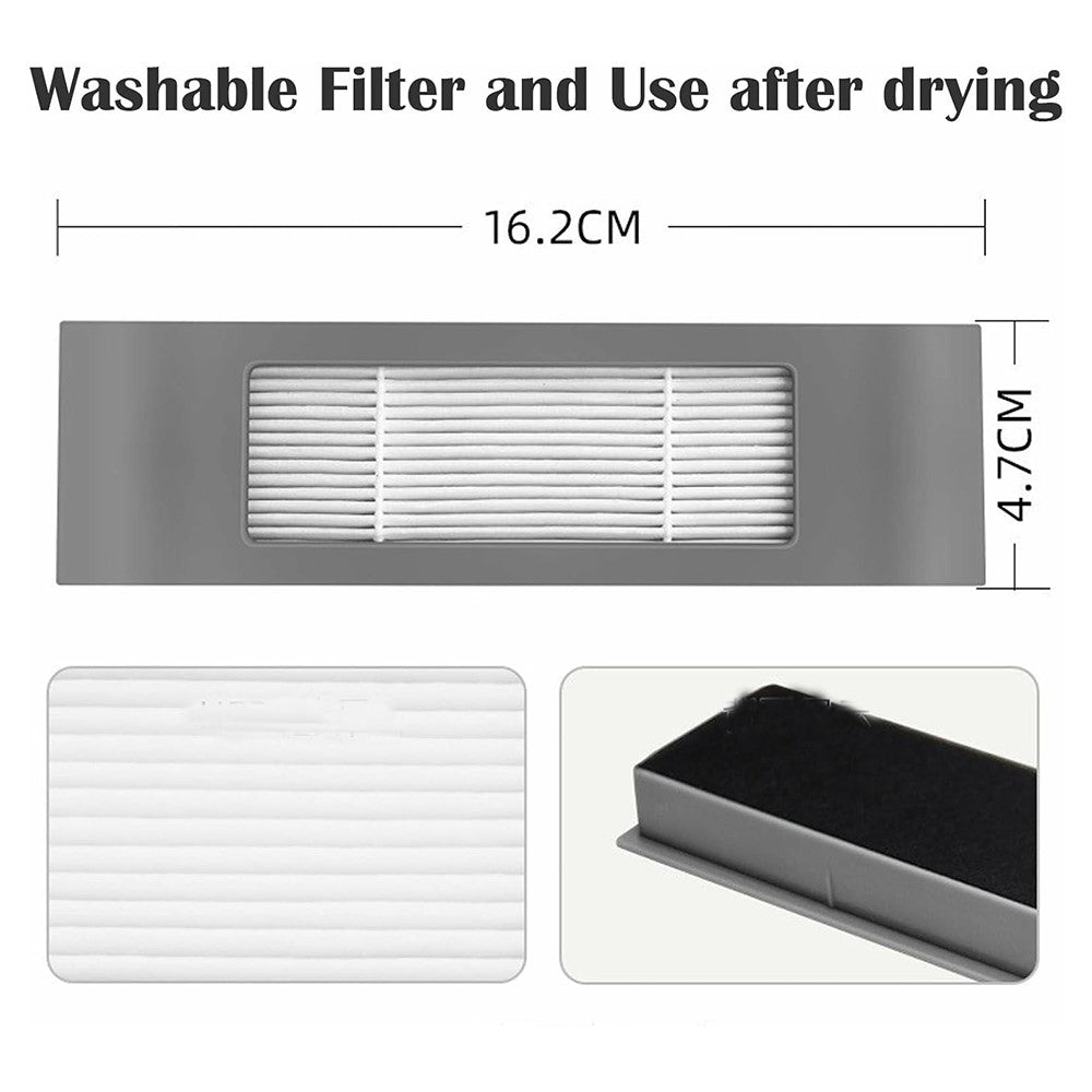 13Pcs Replacement Kit for Ecovacs DEEBOT OZMO 920 / 950 / T5 / T8 / T9 / N7 / N8 Main Brush Side Brush Mop Cloth Filter Set