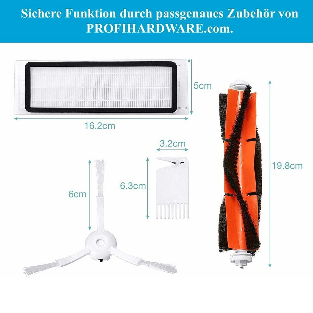 15Pcs For Roborock S7 Pro Ultra / S7 MaxV Ultra Robot Vacuum Main Brush Side Brush Filter Mop Cloth Set