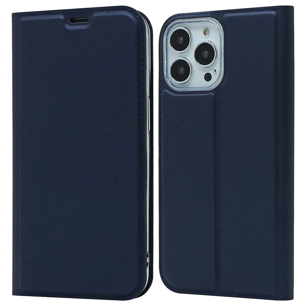 For iPhone 14 Pro Max 6.7 inch PU Leather Stand Case Card Slot Design Magnetic Adsorption Shockproof Phone Cover