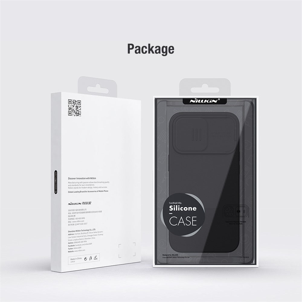NILLKIN For iPhone 14 Pro Max Hard PC Soft Silicone Hybrid Case Slide Camera Protection Phone Cover