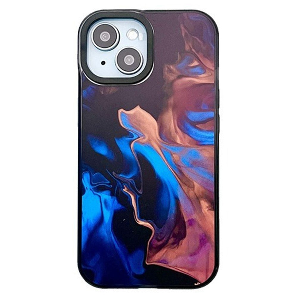 For iPhone 14 Cell Phone Case Colorful Pattern Shockproof Hard Acrylic Cover
