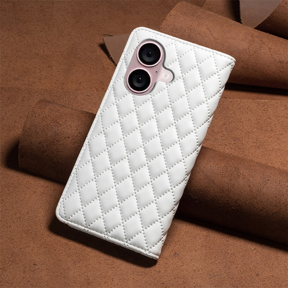 BINFEN COLOR BF Style-16 Card Slot Phone Case for iPhone 16 Anti-Scratch PU Leather Cell Phone Cover