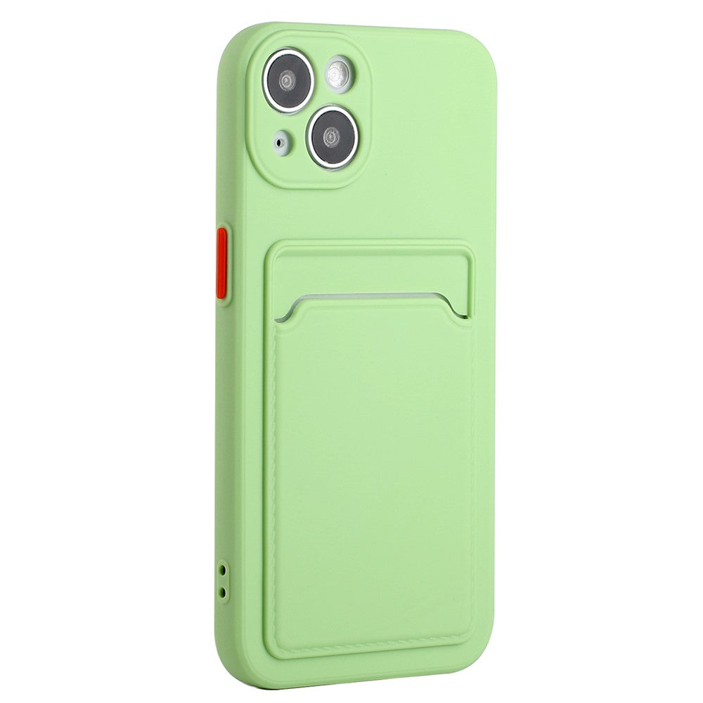 For iPhone 14 Plus Case Card Holder Soft TPU Protective Phone Cover
