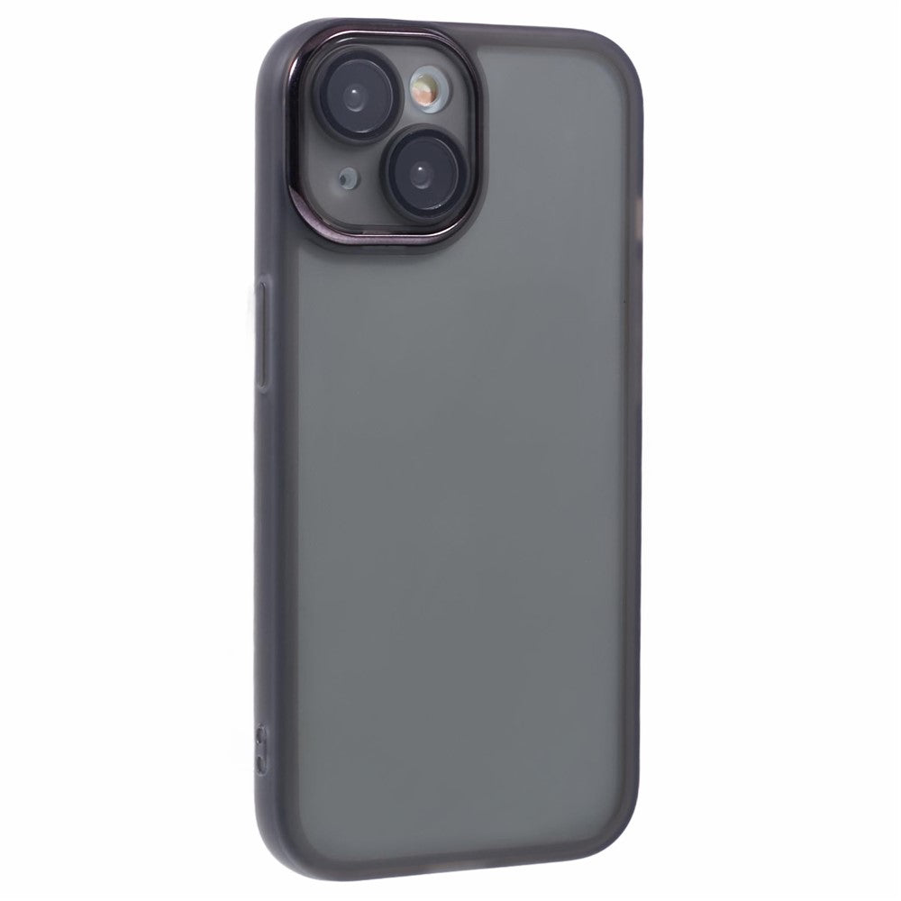 DKSM Series For iPhone 15 Case Electroplated Camera Frame TPU Phone Cover