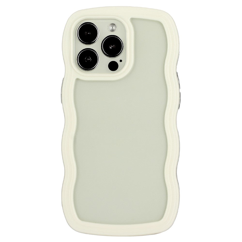For iPhone 16 Pro Max Case Wavy Edge Design PC + TPU Shockproof Phone Cover