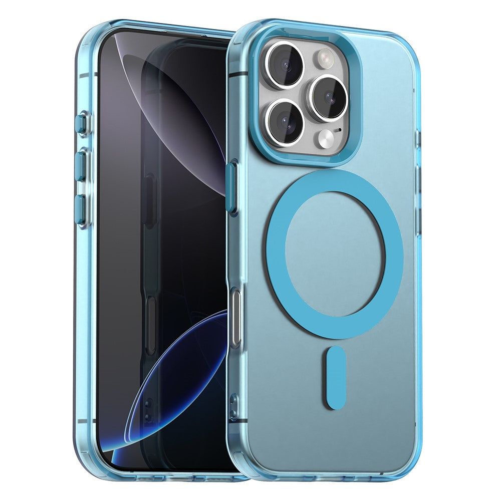 Candy Series For iPhone 16 Pro Max Case Compatible with MagSafe PC+TPU+PET Anti-Drop Phone Cover