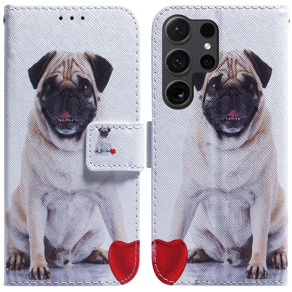 For Samsung Galaxy S25 Ultra Wallet Case Pattern Print Leather Phone Cover