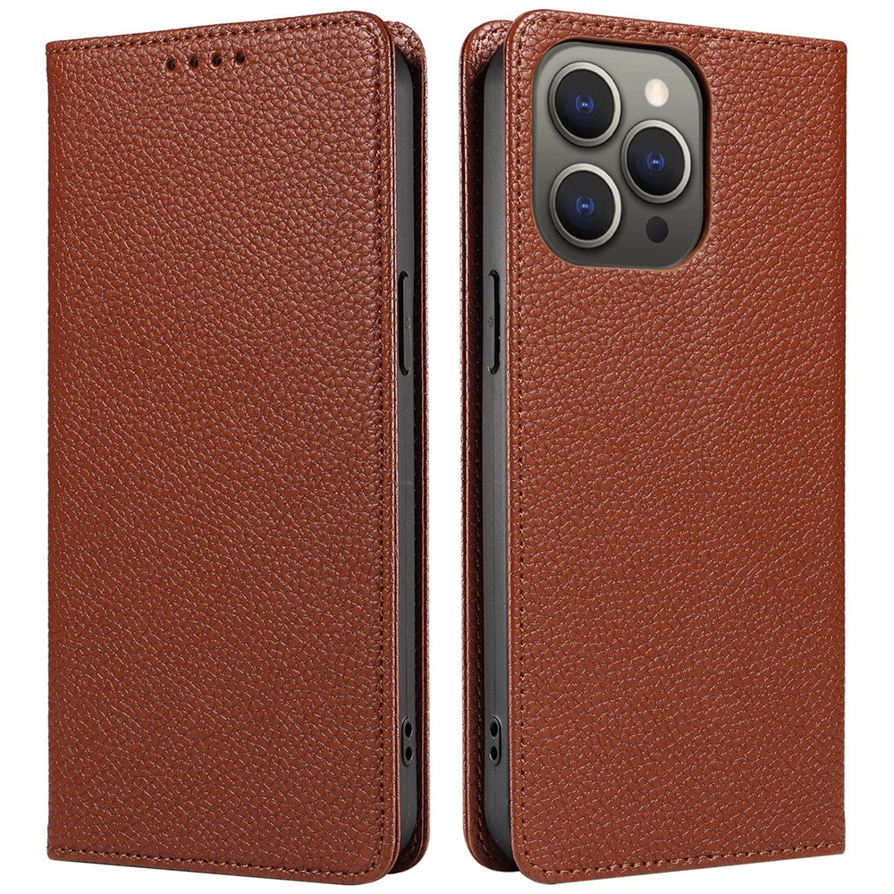 For iPhone 14 Pro Case RFID Blocking Strong Magnetic Leather Wallet Phone Cover