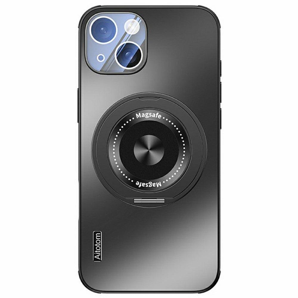 For iPhone 14 Plus Case Compatible with MagSafe Kickstand TPU+PC Heat Dissipation Phone Cover