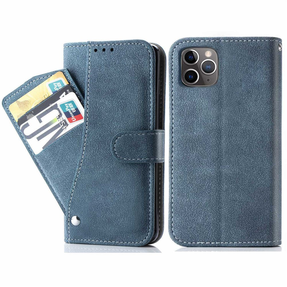 For iPhone 14 Pro Max Anti-scratch Phone Case Retro Texture PU Leather Rotating Card Slots Holder Stand Wallet Phone Cover