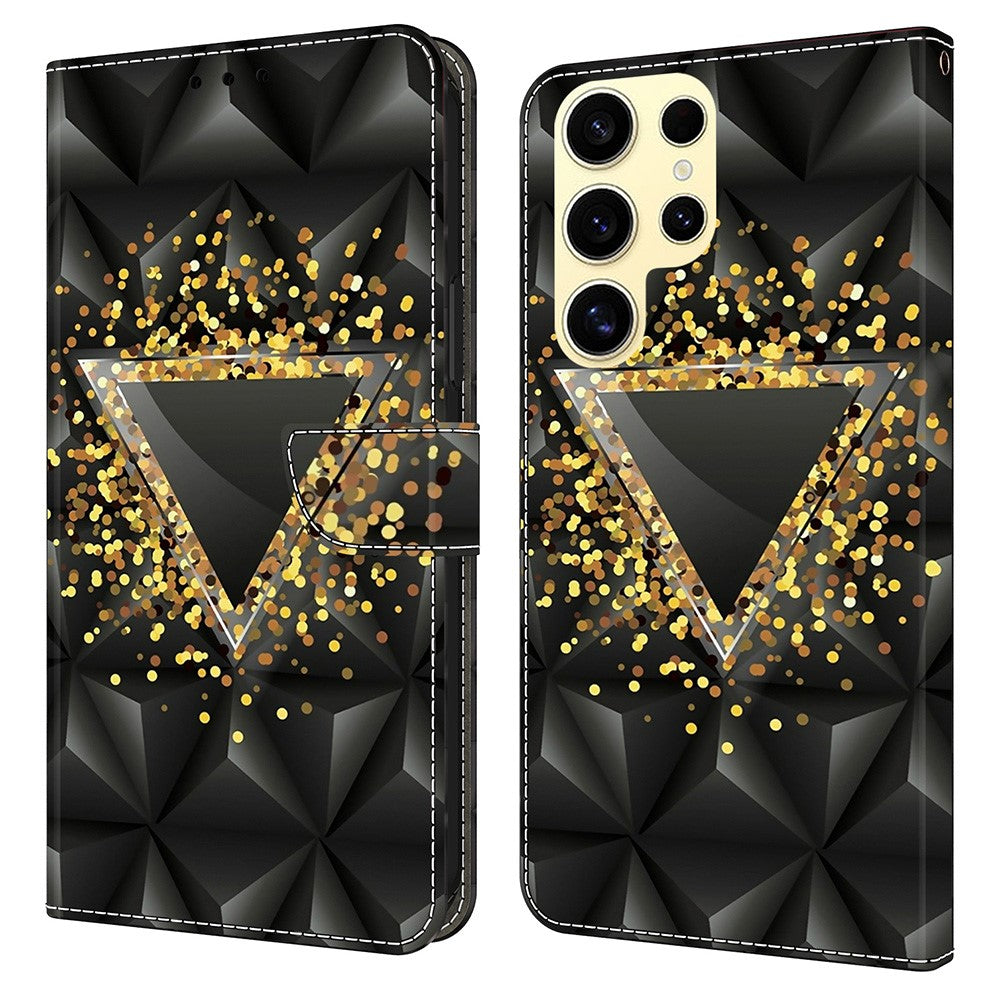For Samsung Galaxy S25 Ultra Case PU Leather Wallet Phone Cover with Stand