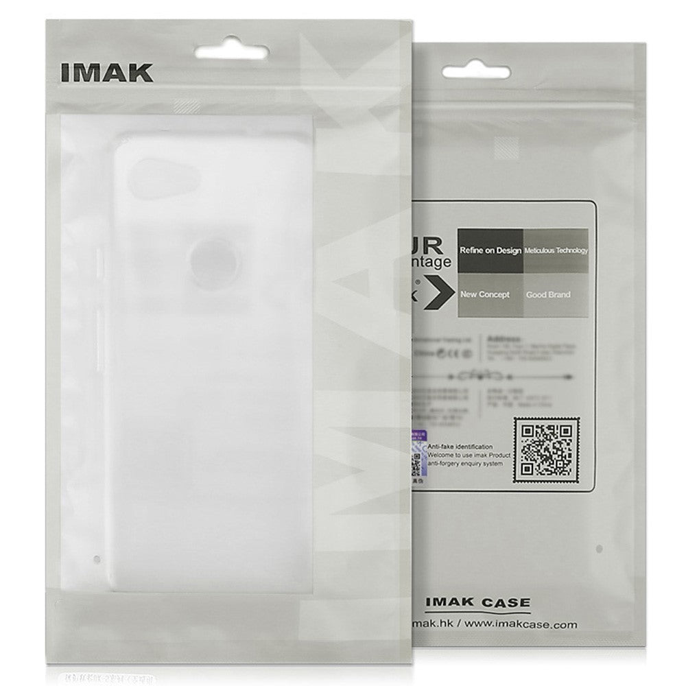 IMAK UX-4 Series For iPhone 15 Case Straight Frame Four Corner Shockproof Clear TPU Cover