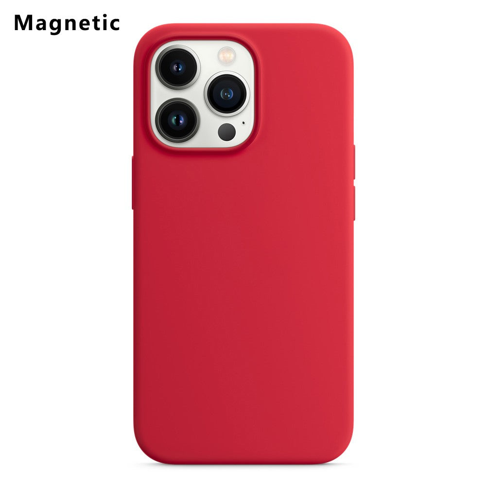 For iPhone 14 Pro Compatible with MagSafe Liquid Silicone Phone Back Cover (No Logo)