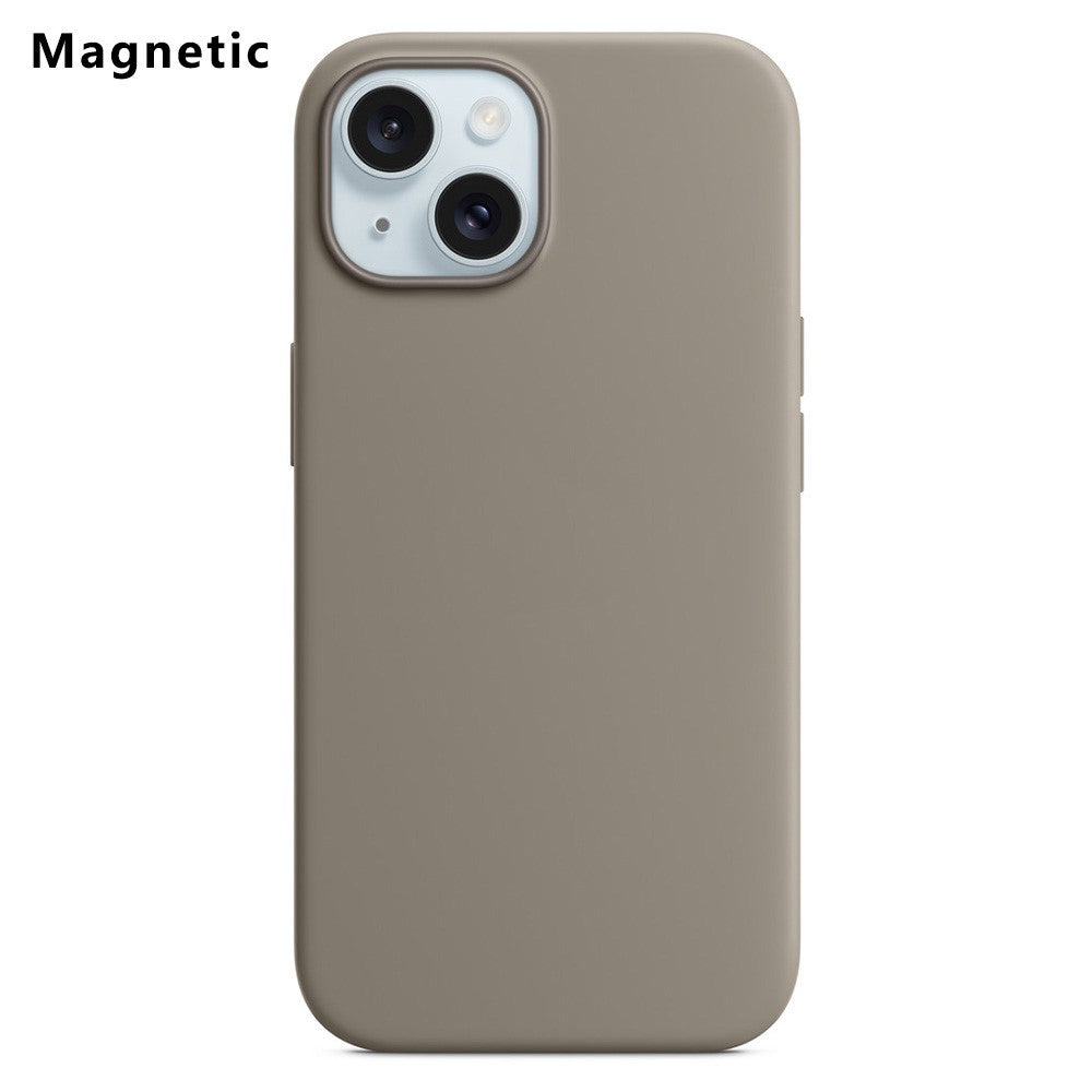 For iPhone 15 Plus Compatible with MagSafe Liquid Silicone Phone Back Cover (No Logo)