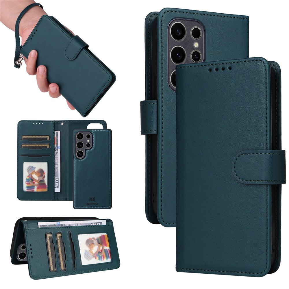 For Samsung Galaxy S25 Ultra Magnetic Case BETOPNICE Detachable PU Leather Phone Cover with Strap