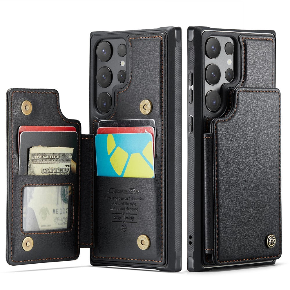 CASEME For Samsung Galaxy S25 Ultra Phone Case C22 Leather Back Cover with RFID Blocking Card Slots