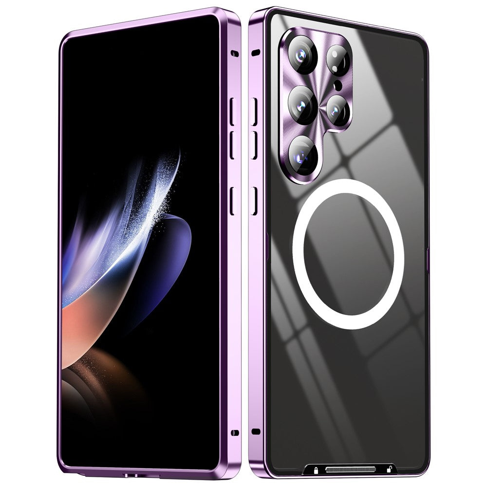 For Samsung Galaxy S25 Ultra Magnetic Case Metal Frame Matte Phone Cover