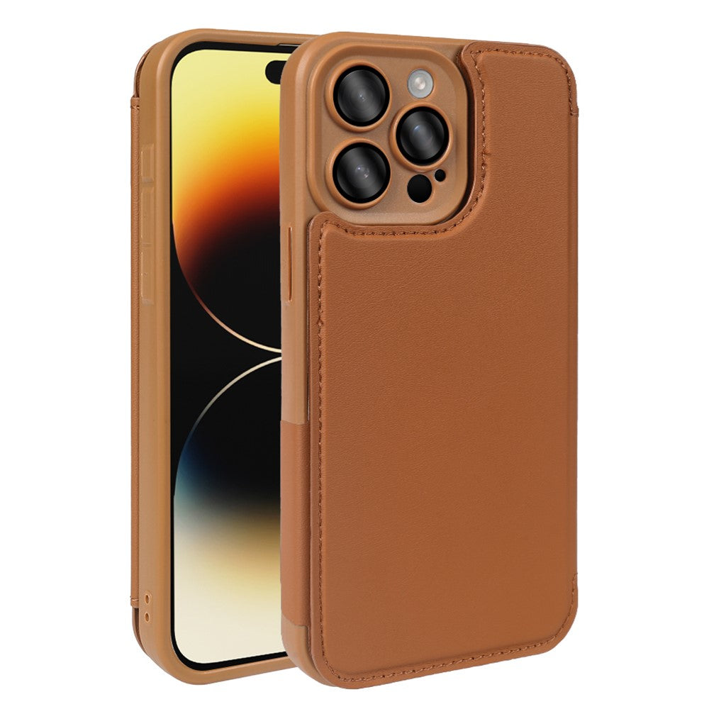 For iPhone 14 Pro Magnetic Case RCS Eco Friendly Flip Phone Cover with Kickstand RFID Blocking