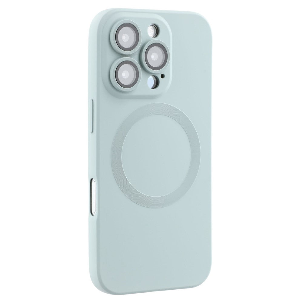 For iPhone 16 Pro Max Case Compatible with MagSafe Liquid Silicone Phone Cover with Tempered Glass Lens Protector