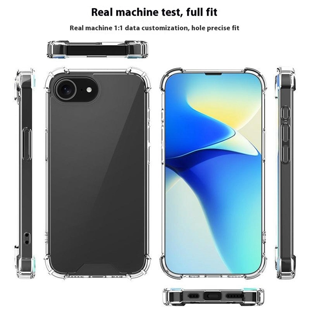 For iPhone 17e / 16e Case Reinforced Corners TPU Frame + Acrylic Back Phone Cover
