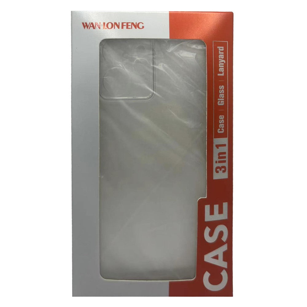 WANLONFENG WL2 Series for iPhone 17e / 16e Case 2.0mm TPU Phone Cover with 2Pcs Tempered Glass Films