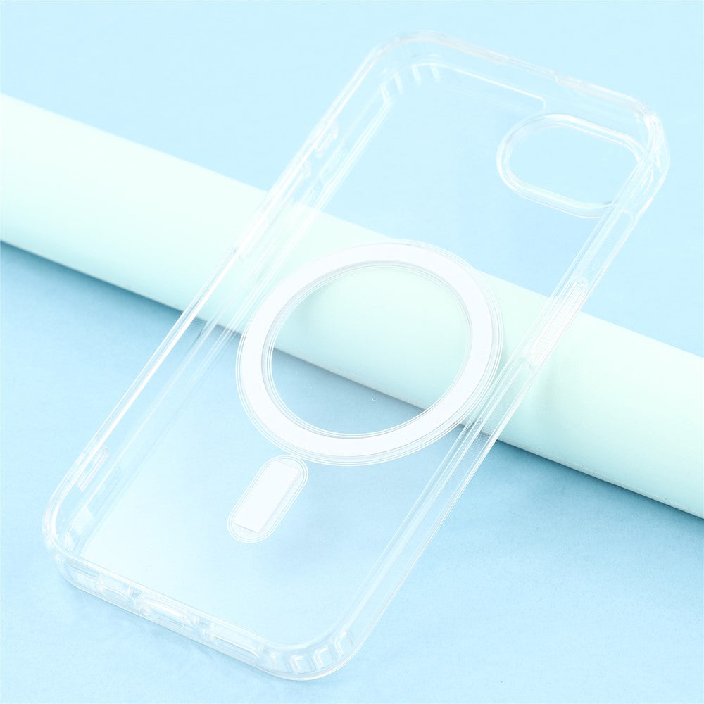 For iPhone 17e / 16e Magnetic Case Acrylic+TPU Clear Phone Cover