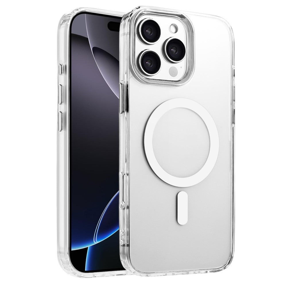 For iPhone 16 Pro Max Case Compatible with MagSafe Clear PC + TPU Sealed Magnetic Phone Cover