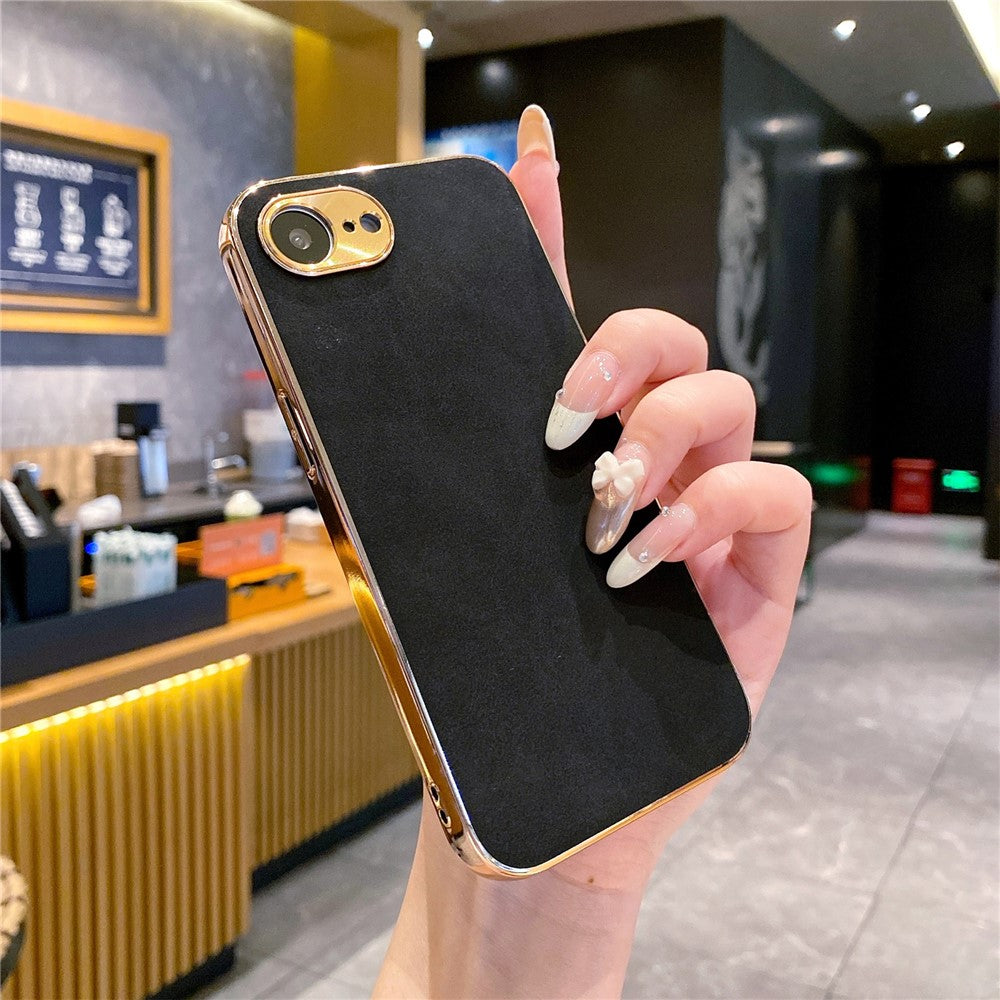 For iPhone 17e / 16e Phone Case Shockproof Leather + TPU Electroplating Cover