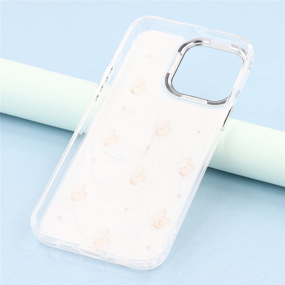 For iPhone 15 Pro Max Case 3D Epoxy Cherry Design Soft TPU Back Cover