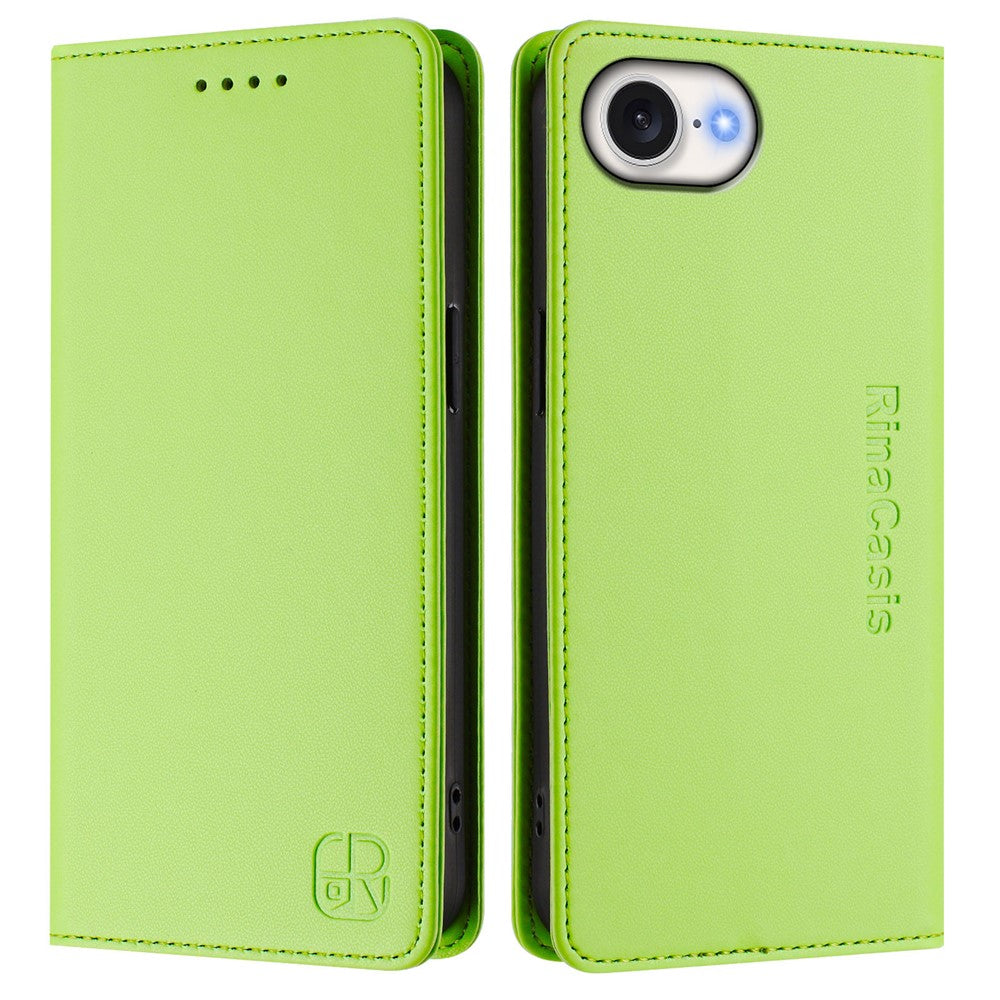 For iPhone 17e / 16e Leather Case RINACASIS RC01 Phone Cover with RFID Blocking Wallet Stand