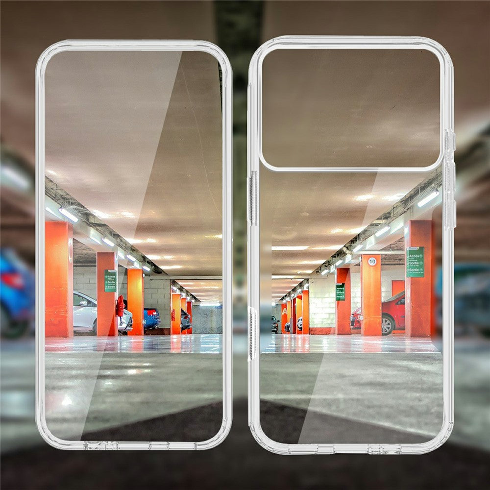 For iPhone 17 Pro Max Case TPU Frame Clear Acrylic Back Phone Cover with PET Film