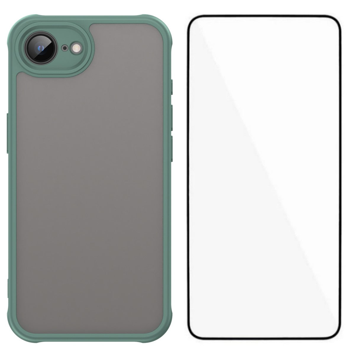 WANLONFENG For iPhone 17e / 16e Case with Screen Film FD Series Skin Touch TPU PC Phone Back Cover