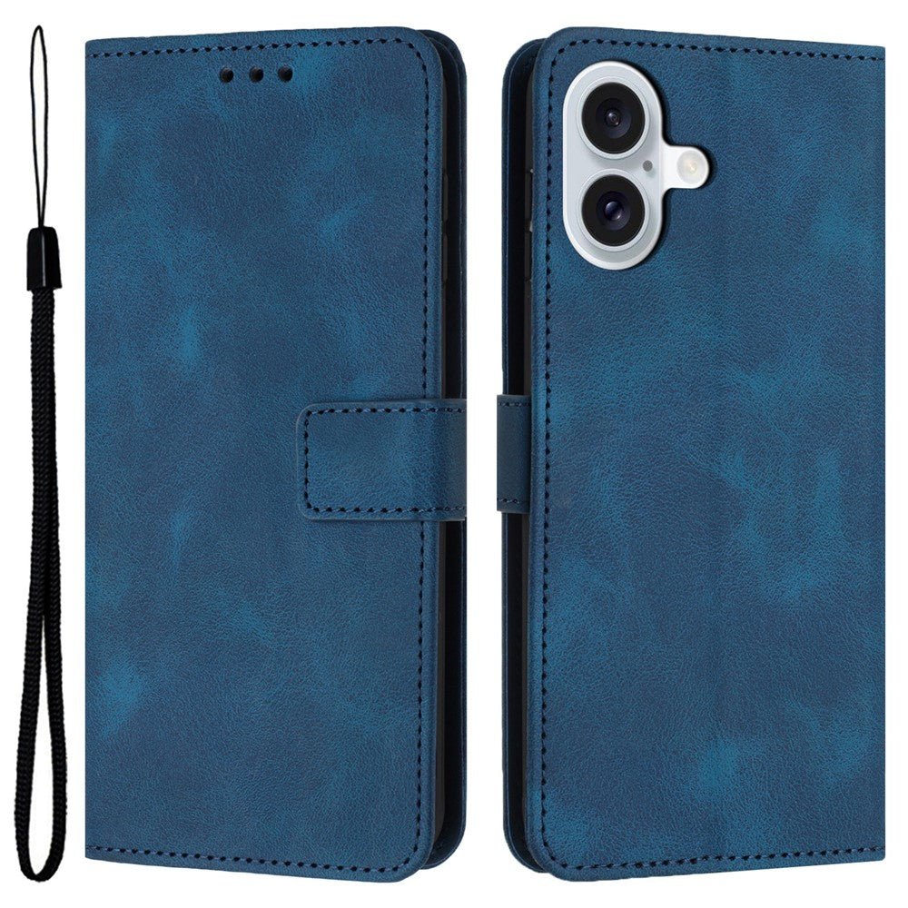 For iPhone 17 Case Solid Color Leather Wallet Protective Phone Cover