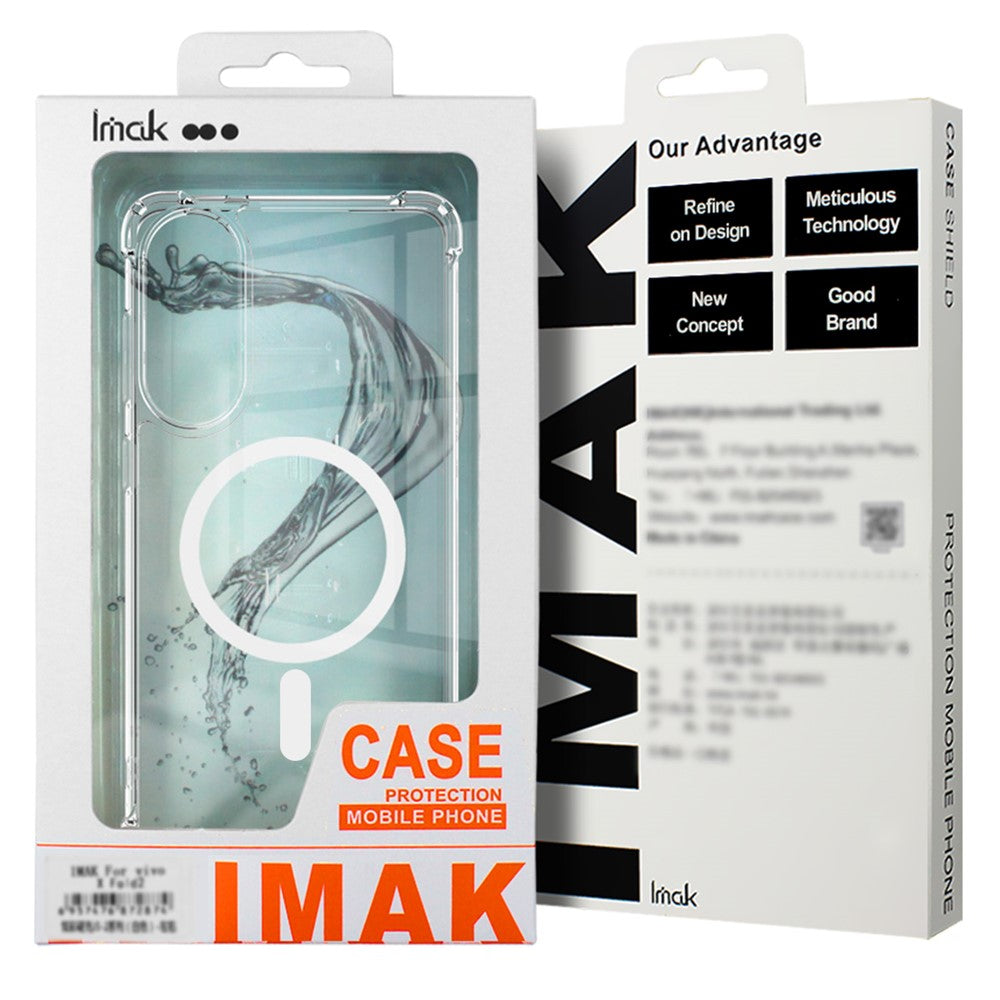 IMAK For iPhone 17 Case Compatible with MagSafe Shockproof PC TPU Clear Phone Cover