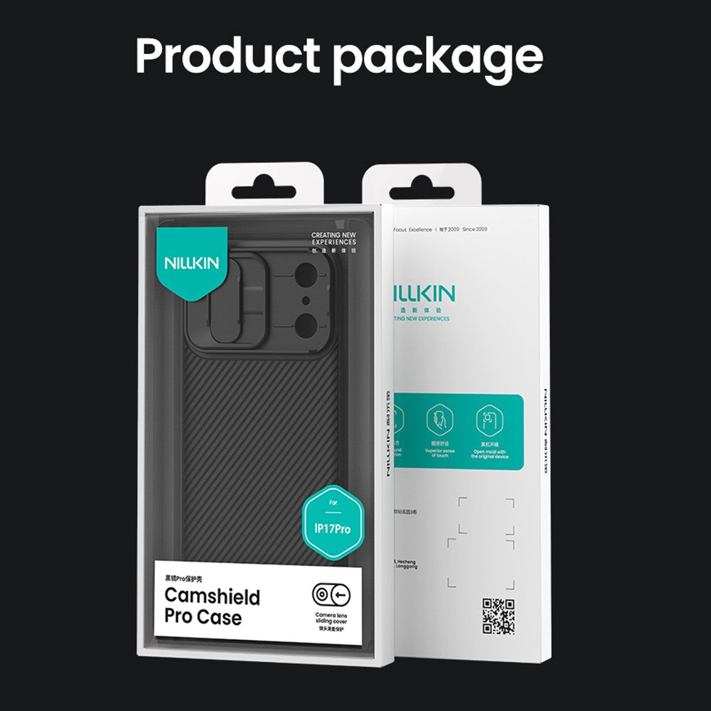 NILLKIN Camshield Pro Series for iPhone 17 Pro Case PC + TPU Slide Camera Lid Phone Cover
