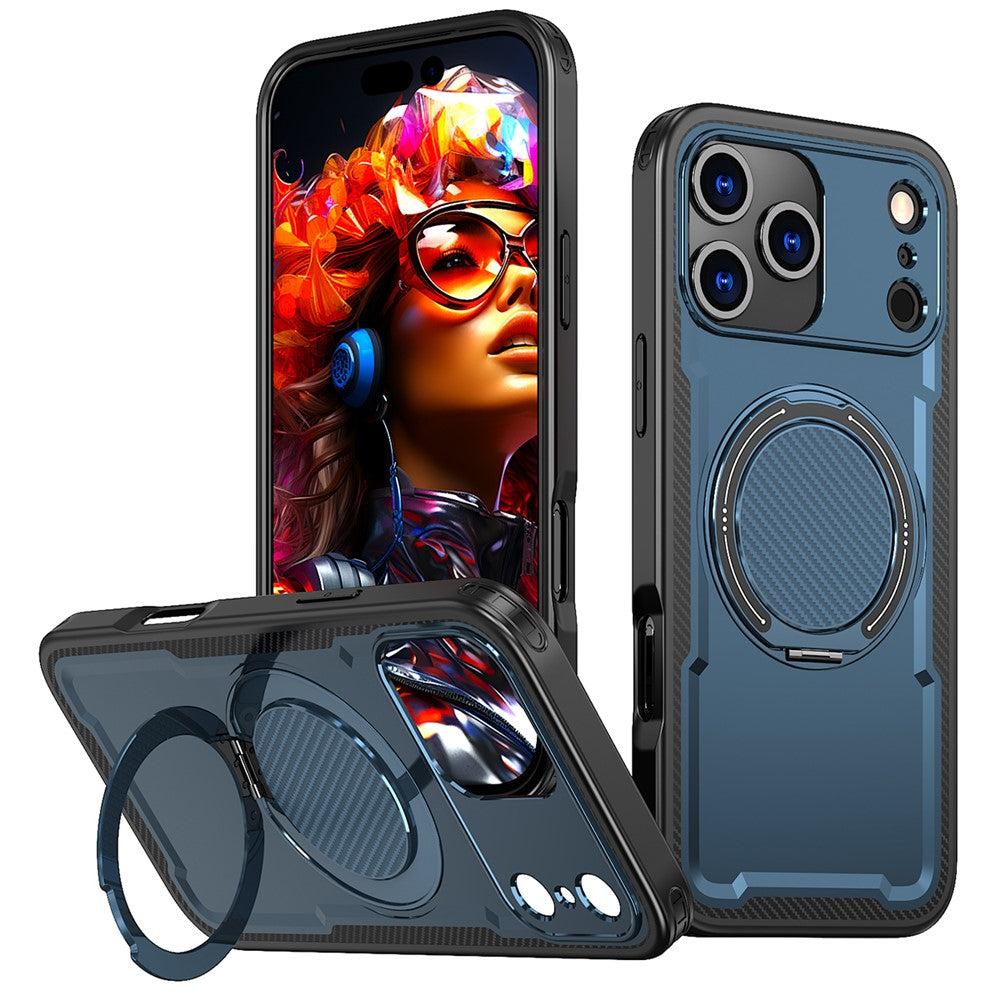 For iPhone 17 Pro Case Compatible with MagSafe TPU + PC Kickstand Phone Cover