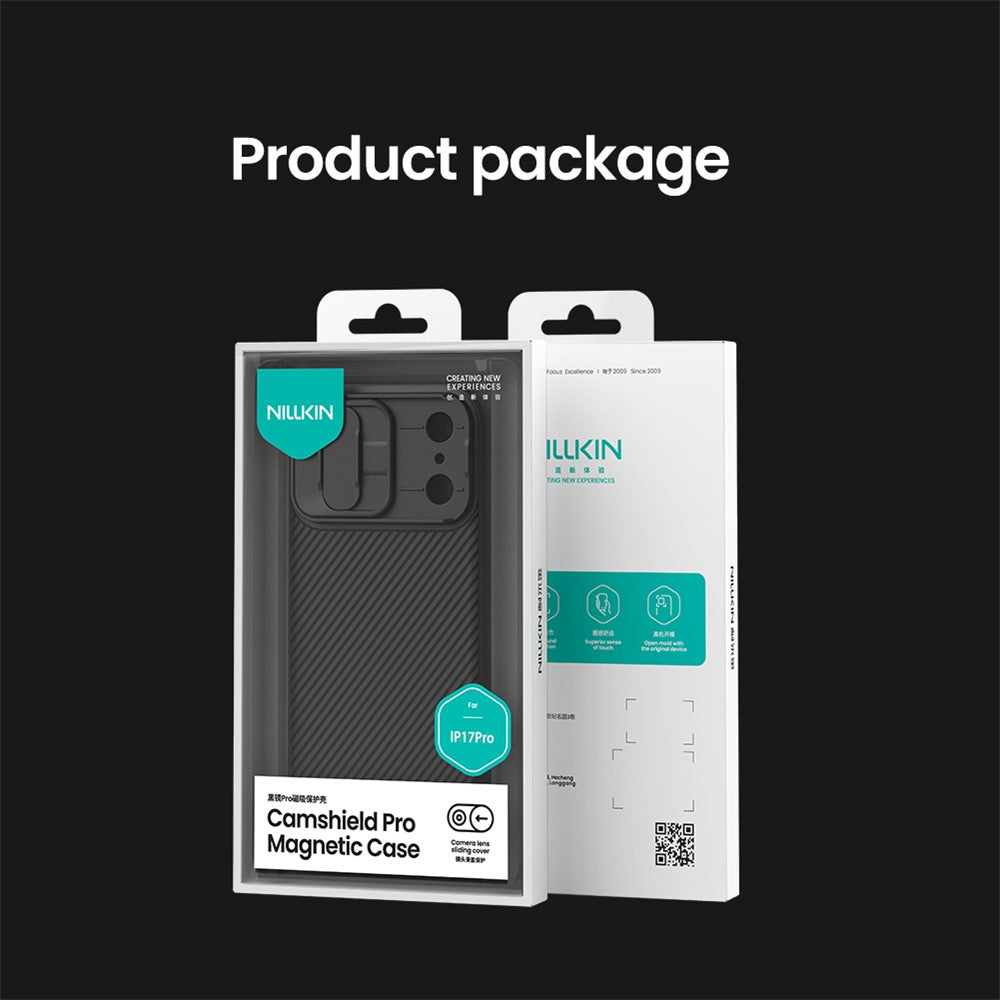 NILLKIN Camshield Pro for iPhone 17 Pro Max Case Compatible with MagSafe TPU + PC Phone Cover with Slider Camera