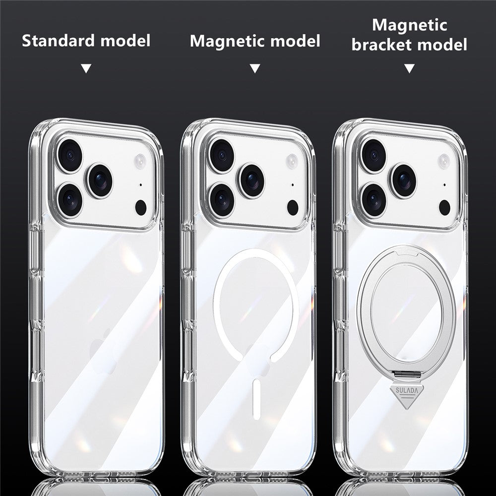 SULADA For iPhone 17 Pro Case Compatible with MagSafe TPU + PC Crystal Clear Phone Cover