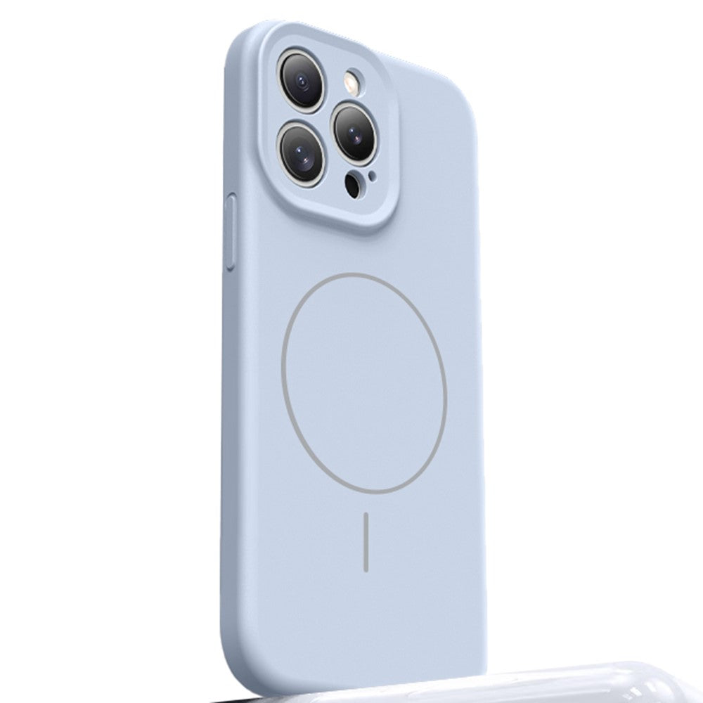 For iPhone 15 Pro Max Case Compatible with MagSafe Soft Skin-Touch Liquid Silicone + PC Phone Cover
