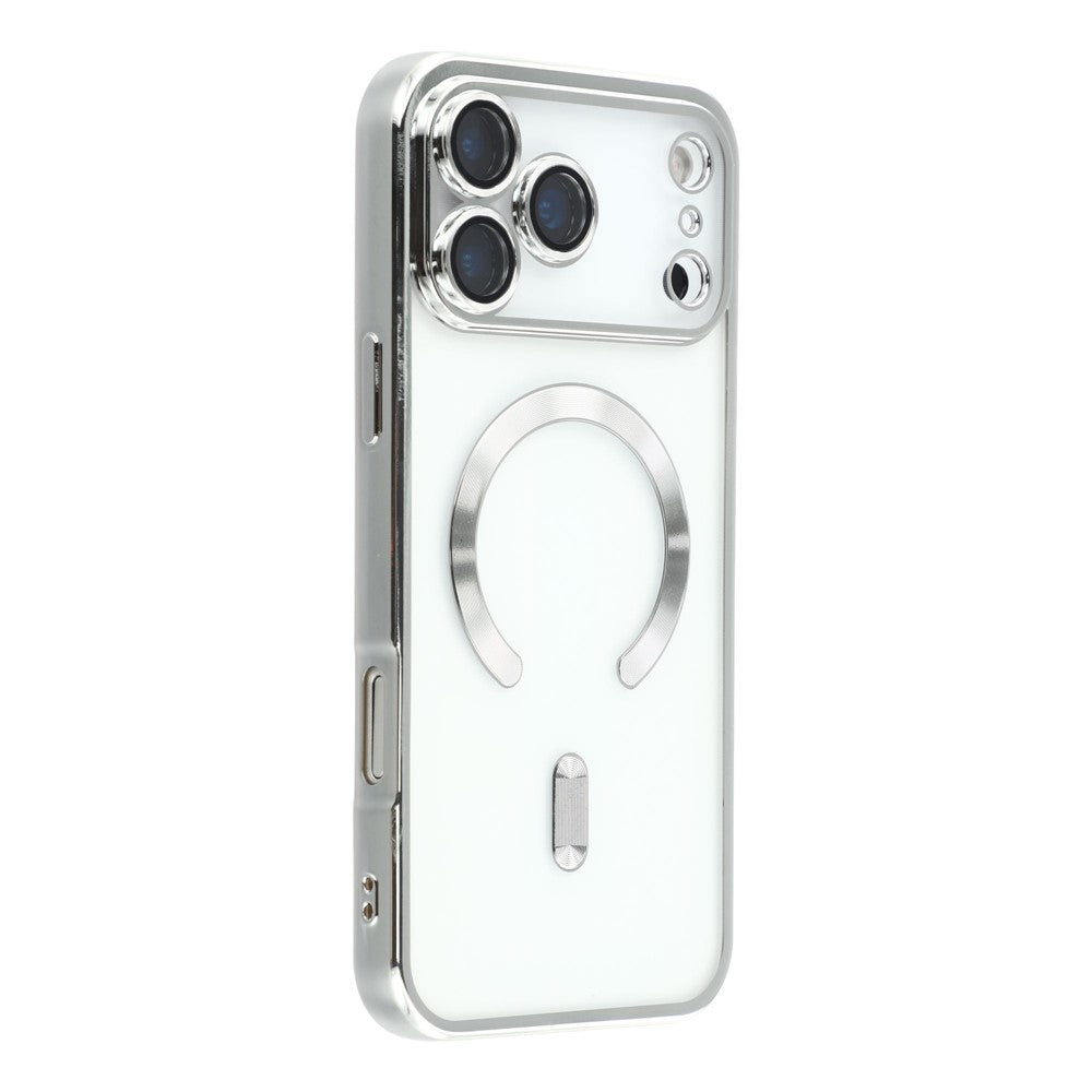 For iPhone 17 Pro Max Magnetic Case CD Veins Glass Lens Guard TPU Phone Back Cover