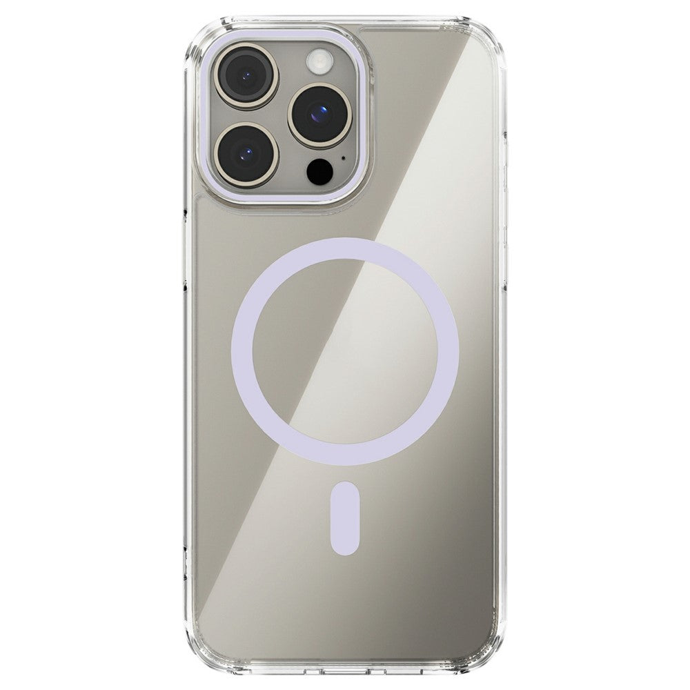 ABEEL For iPhone 15 Pro Max Case Compatible with MagSafe Anti Scratch Clear TPU PC Phone Back Cover