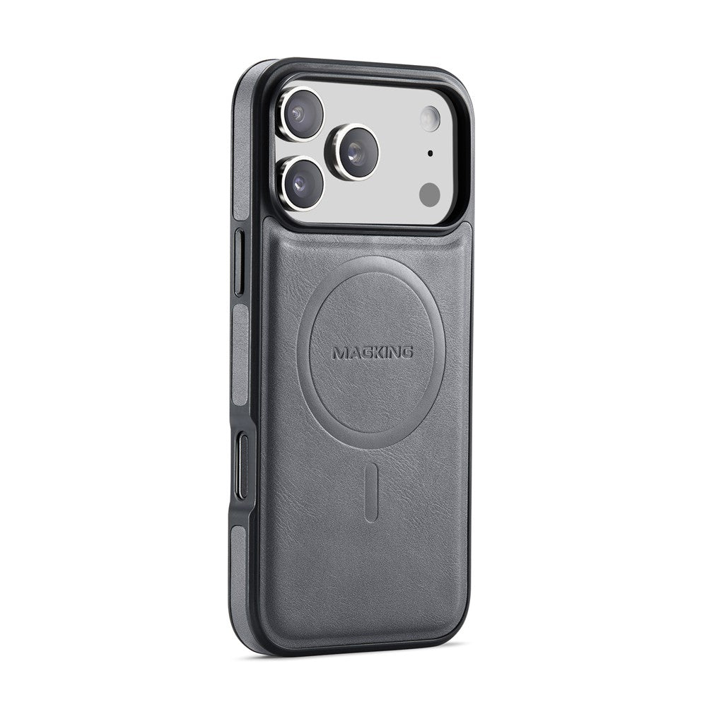 MAGKING K1 Series For iPhone 17 Pro Max Magnetic Case PC + TPU + PU Leather Phone Cover