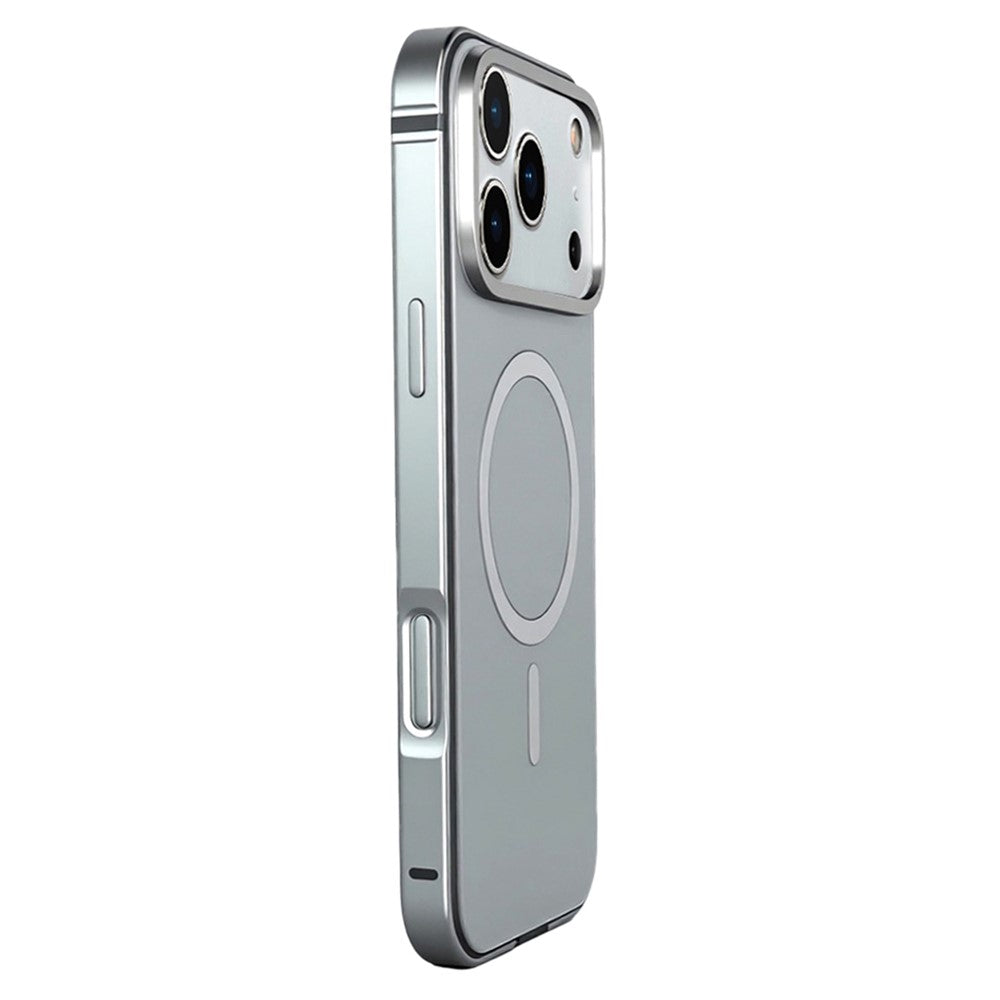 For iPhone 17 Pro Max Case Metal TPU Frame PC Back Phone Cover Compatible with MagSafe
