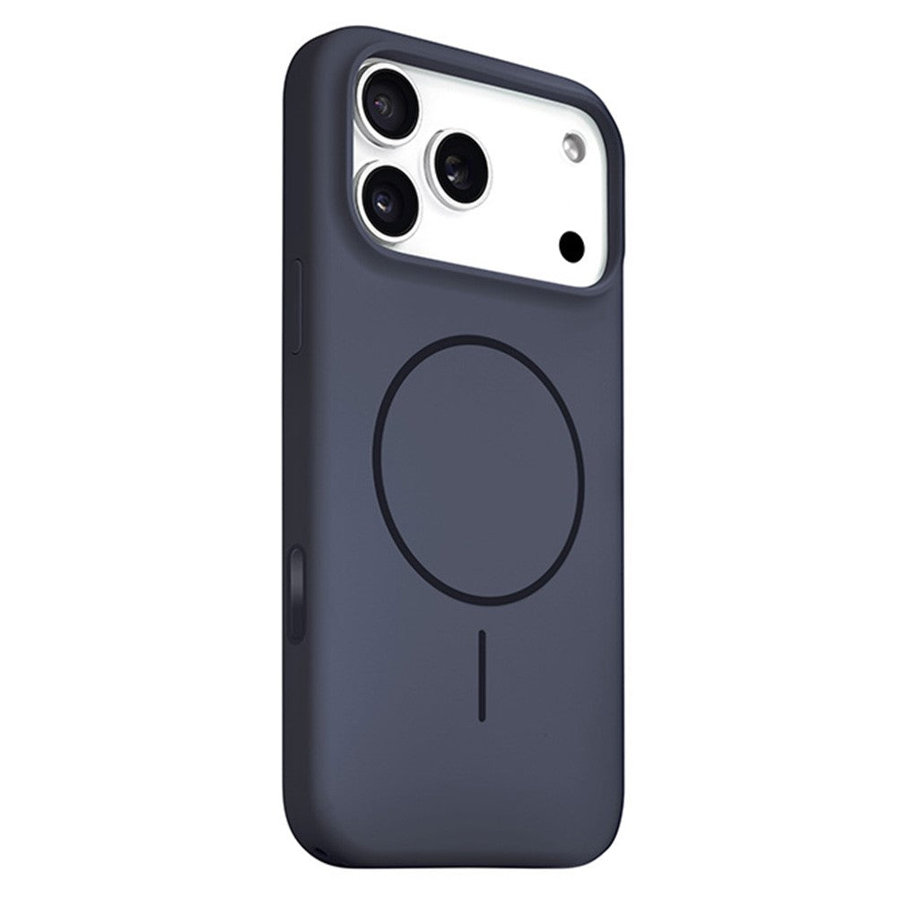 For iPhone 17 Pro Liquid Silicone Case Compatible with MagSafe Phone Cover with Lanyard Hole / AI Button