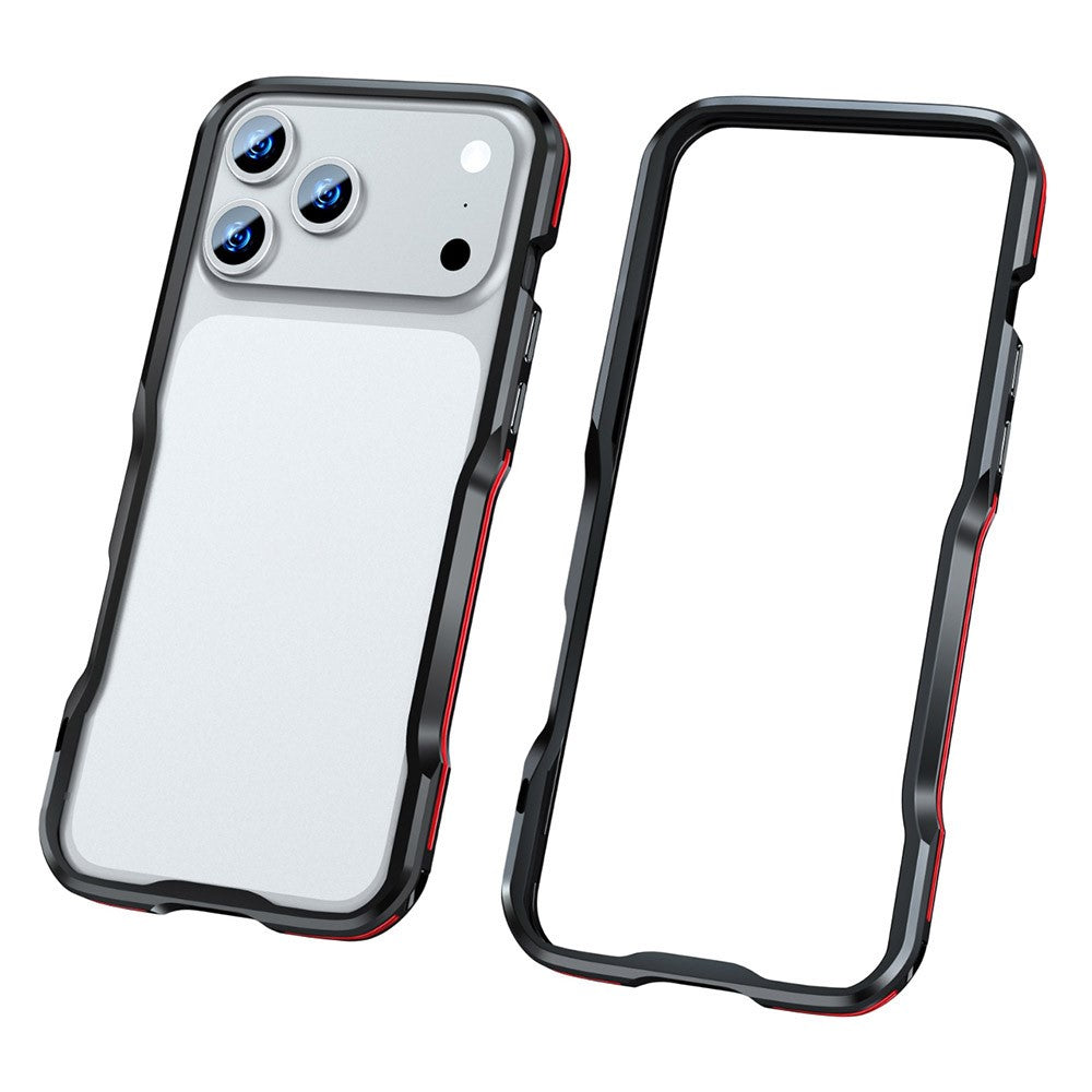 LUPHIE For iPhone 17 Pro Case Metal Bumper Frame Shockproof Phone Cover