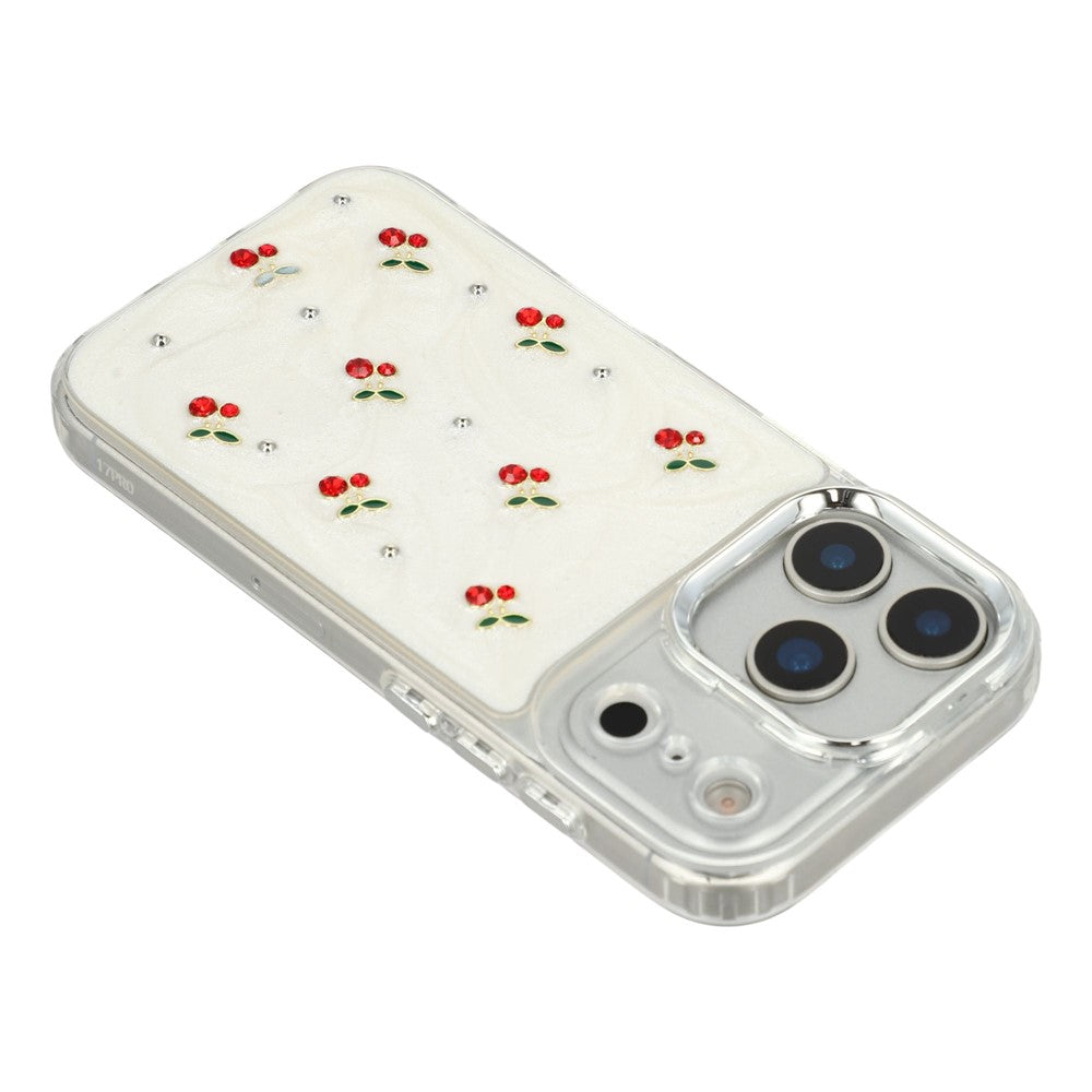 For iPhone 17 Pro For iPhone 17 Pro Case 3D Epoxy Cherry Design Soft TPU Back Cover