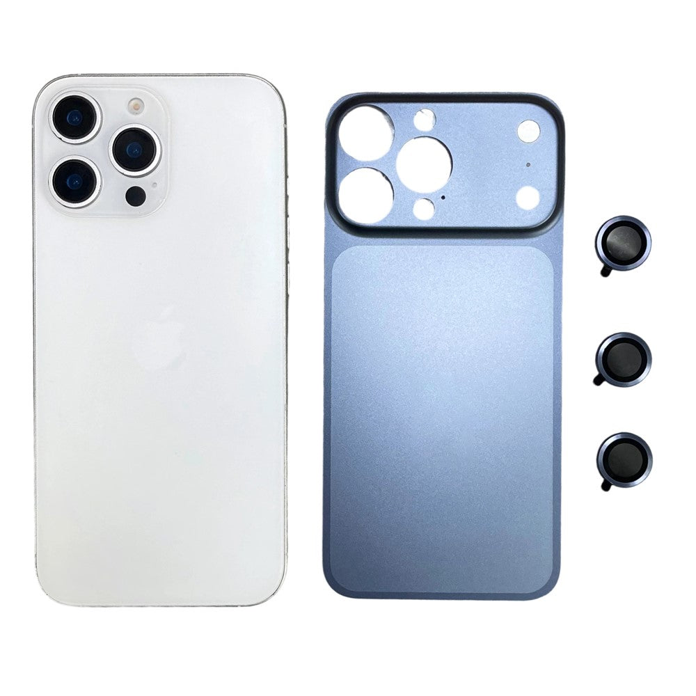 For iPhone 16 Pro Max Metal Case Transfer to 17 Pro Max Phone Cover with Camera Lens Protector