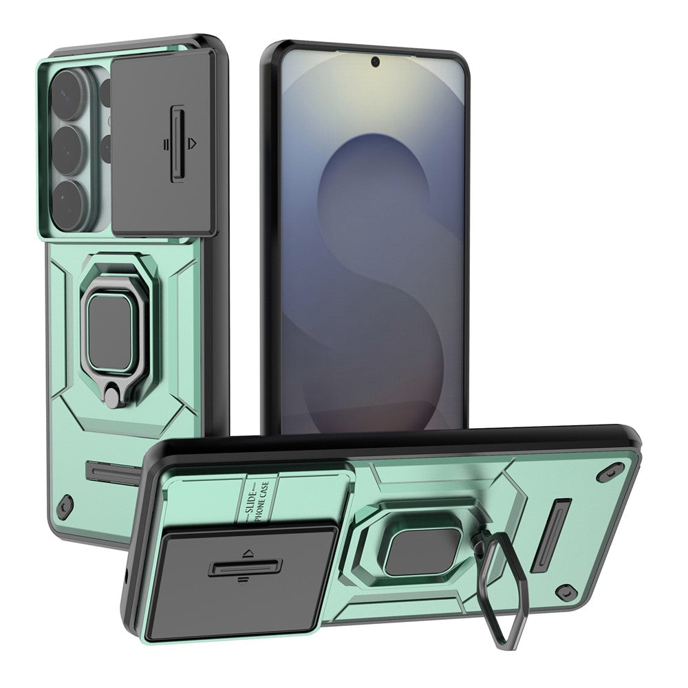 For Samsung Galaxy S26 Ultra Case PC + TPU Kickstand Phone Protector with Lens Cover