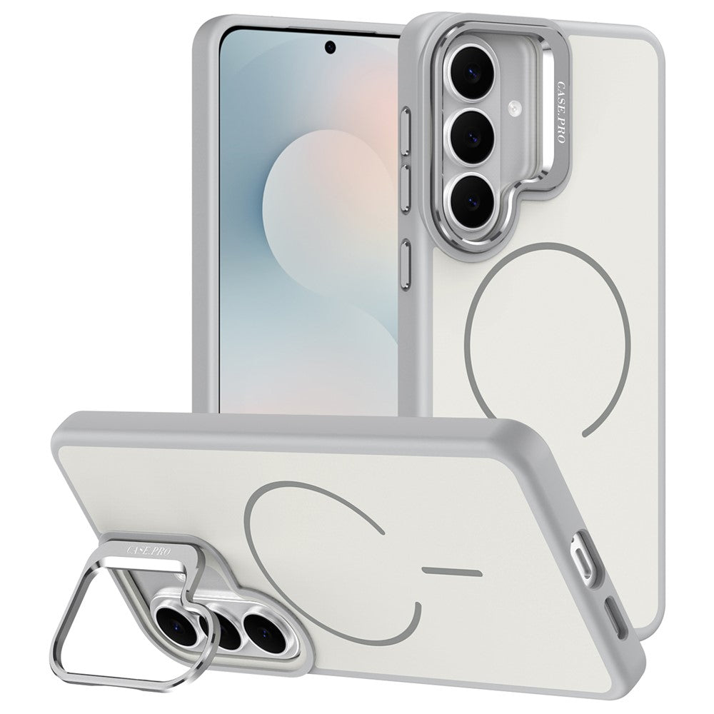 For Samsung Galaxy S26+ Magnetic Case Skin-touch PC + TPU Phone Cover with Foldable Kickstand