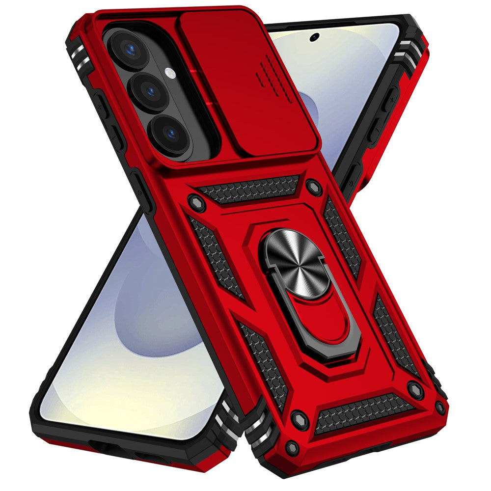 For Samsung Galaxy S26+ Case PC + TPU Phone Cover with Lens Protection Kickstand